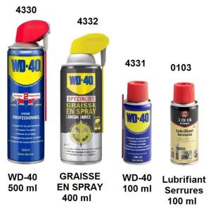 WD-40 Graisse en Spray et Lubrifiant Serrures
