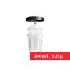 Kit 200/125 : 1 Godet rigide 200 ml 125µ + 50 poches souples + 50 couvercles + 20 bouchons
